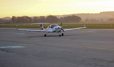 A training aircraft of the European Flight Academy