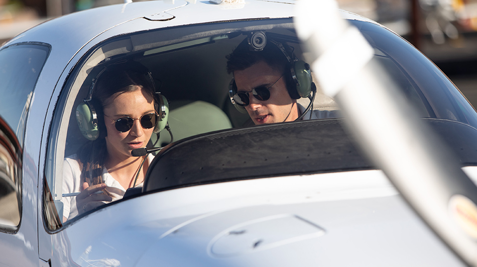 A training aircraft of the European Flight Academy